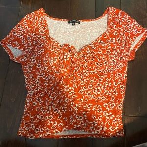 FLORAL TIE TOP
